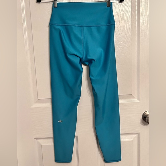 ALO Yoga High-Waist Airbrush Legging- Blue Splash/ Size Small (FLAWED) - Picture 4 of 11